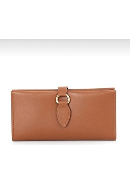 Yumuşak Suni Deri Yatay Kadın Cüzdan Şık Tasarım ve Fermuarlı Bölme
