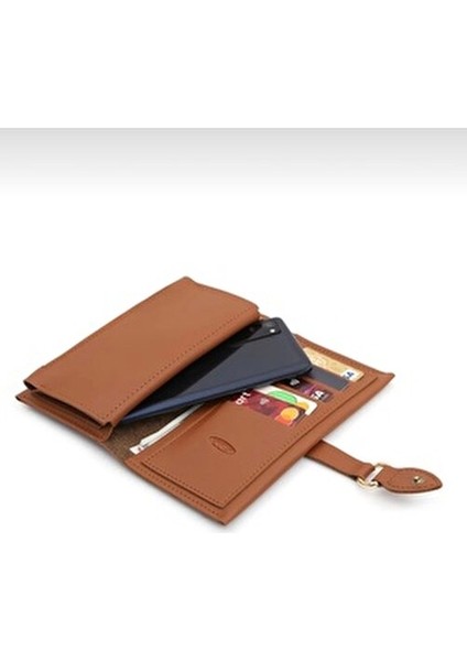 Yumuşak Suni Deri Yatay Kadın Cüzdan Şık Tasarım ve Fermuarlı Bölme fırsatları