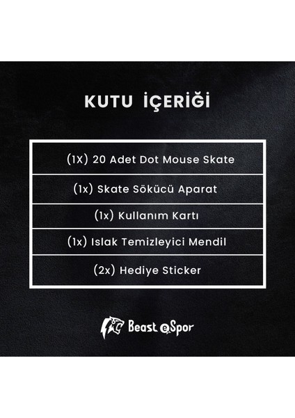 Universal Dot Mouse Skate ( Her Mouse Modeli ile Uyumludur) Red Edition