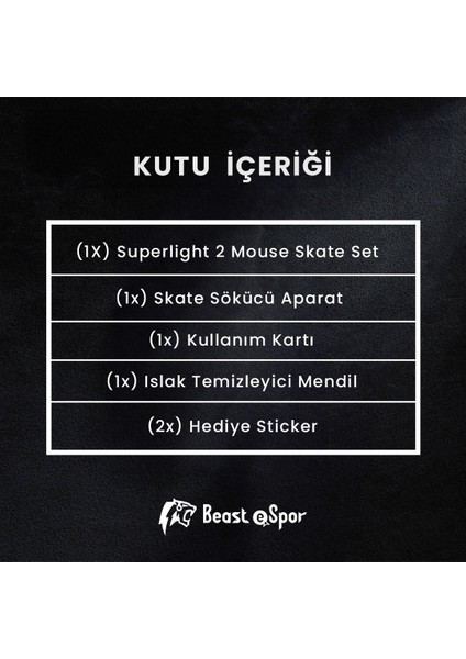 (Logi) Superlight 2 Mouse Skate (Red Edition) %100 PTFE