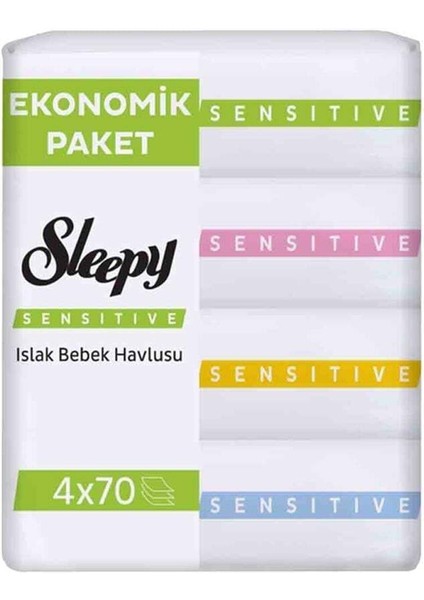 Nessiworld Sleepy Sensitive Islak Havlu Mendil 4X70 280 Yaprak