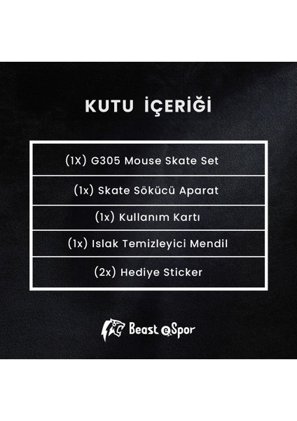 (Logi) G305 - G304 Mouse Skate (Red Edition) %100 PTFE