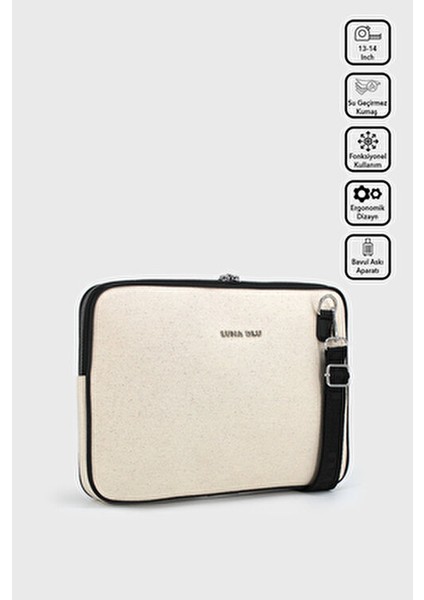 13-14" Inç Su Geçirmez Kumaş Özellikli Macbook Air-Pro Evrak Notebook Laptop Çapraz Askılı Çanta
