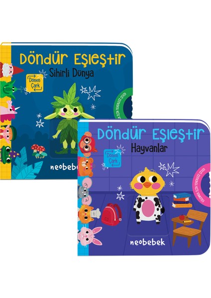 Döndür Eşleştir Serisi - 2 Adet Çarklı Kitap