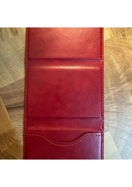 iPhone 17 Air Uyumlu 5 Bölmeli Magsafe Mıknatıslı Deri Kartlık Cüzdan