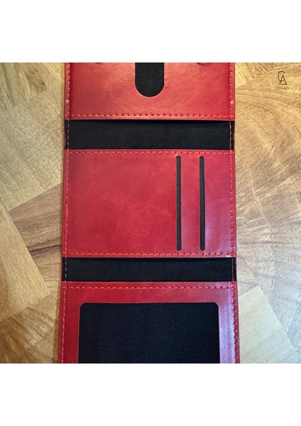 iPhone 17 Air Uyumlu 5 Bölmeli Magsafe Mıknatıslı Deri Kartlık Cüzdan