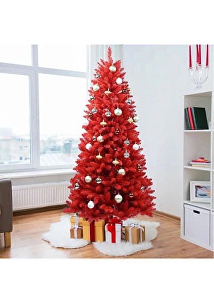 Kırmızı Renkli Ithal Yılbaşı Ağacı 180CM 650 Dal Kırmızı Renkli modelleri
