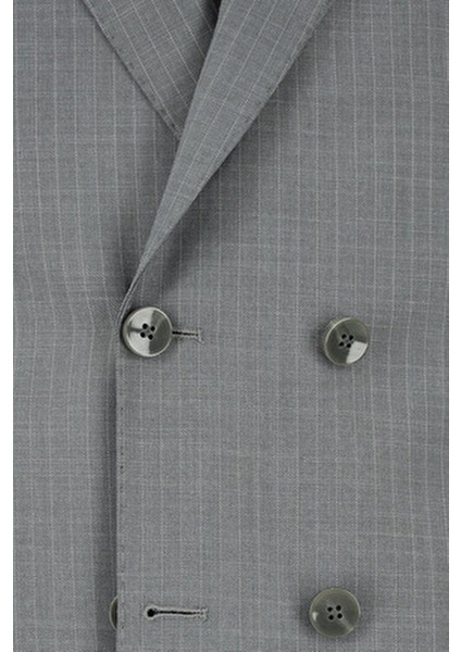 Super Slim Fit Ekstra Dar Kesim Çizgili Kruvaze Takım Elbise fırsatları