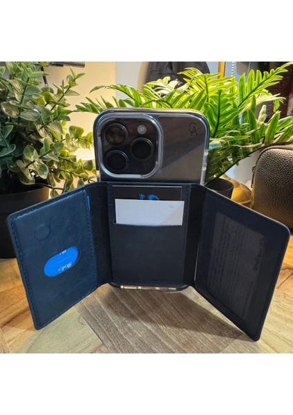 iPhone 17 Air Uyumlu 5 Bölmeli Magsafe Mıknatıslı Deri Kartlık Cüzdan fırsatları