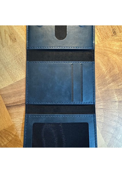 iPhone 17 Air Uyumlu 5 Bölmeli Magsafe Mıknatıslı Deri Kartlık Cüzdan