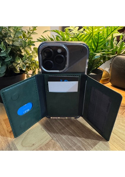 iPhone 17 Air Uyumlu 5 Bölmeli Magsafe Mıknatıslı Deri Kartlık Cüzdan fırsatları