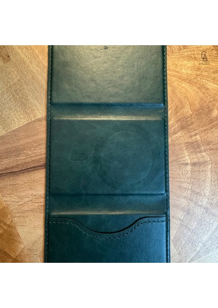 iPhone 17 Air Uyumlu 5 Bölmeli Magsafe Mıknatıslı Deri Kartlık Cüzdan