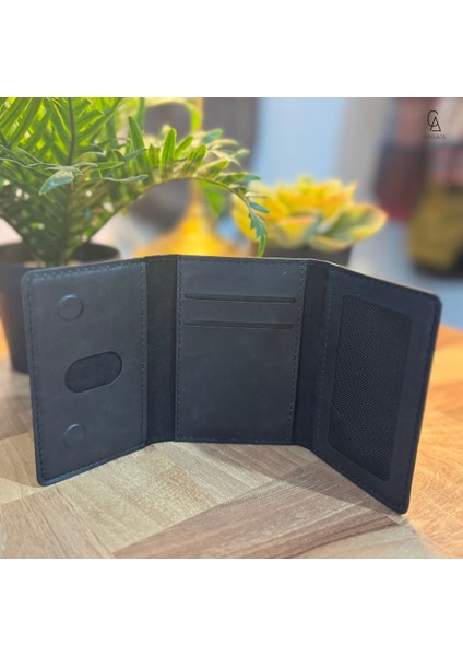 iPhone 17 Air Uyumlu 5 Bölmeli Magsafe Mıknatıslı Deri Kartlık Cüzdan modelleri