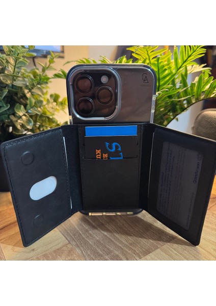 iPhone 17 Air Uyumlu 5 Bölmeli Magsafe Mıknatıslı Deri Kartlık Cüzdan fırsatları