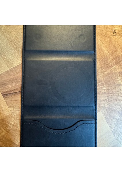 iPhone 17 Air Uyumlu 5 Bölmeli Magsafe Mıknatıslı Deri Kartlık Cüzdan