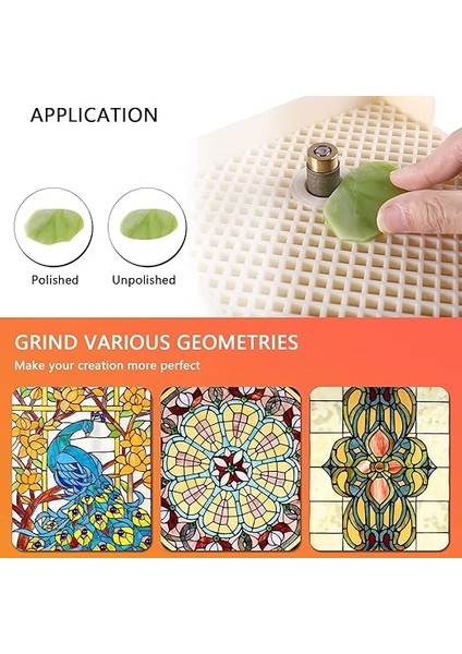 Vitray Öğütücü Makinesi, 4200R Diy Sanat Taşlama Alet Kiti, 5/8 "& 1" Değiştirilebilir Öğütücü Ucu, Mini Taşınabilir Vitray Öğütücü Cam modelleri