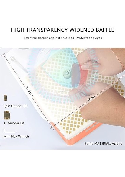 Vitray Öğütücü Makinesi, 4200R Diy Sanat Taşlama Alet Kiti, 5/8 "& 1" Değiştirilebilir Öğütücü Ucu, Mini Taşınabilir Vitray Öğütücü Cam indirimleri