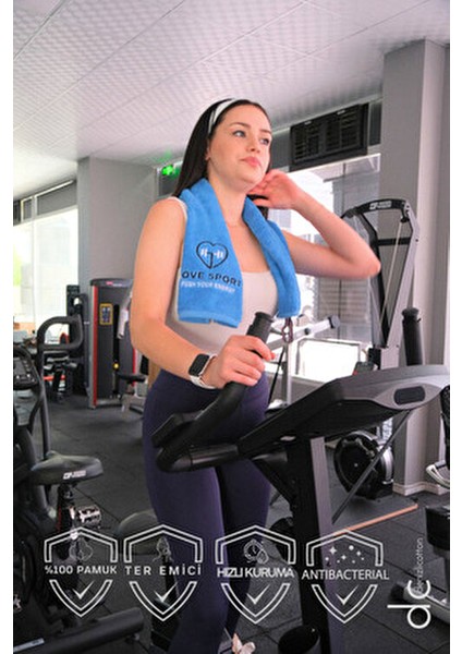 Nakışlı Sporcu Havlusu Pamuklu, Anti Bakteriyel, Ter Emici Fitness Plates Boks Tenis Spor Havlusu fiyatları