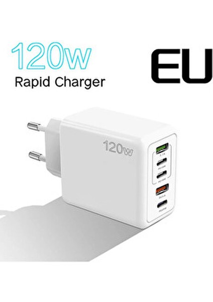 5 Port 120 W Hızlı Şarj USB Tip C Şarj Pd Qc 3.0 USB C Şarj Adaptörü iphone Samsung Xiaomi