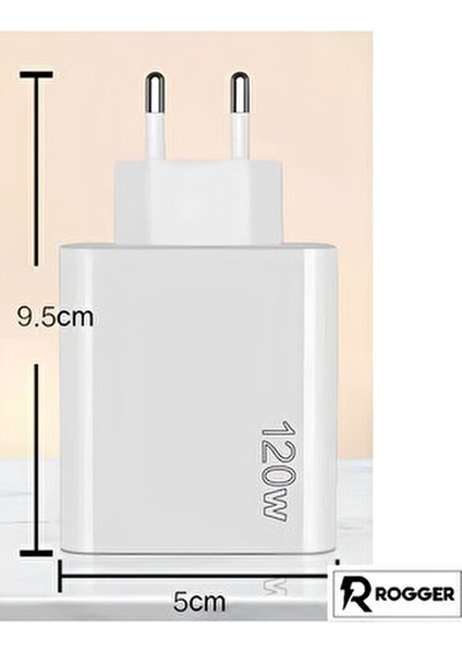 5 Port 120 W Hızlı Şarj USB Tip C Şarj Pd Qc 3.0 USB C Şarj Adaptörü iphone Samsung Xiaomi modelleri