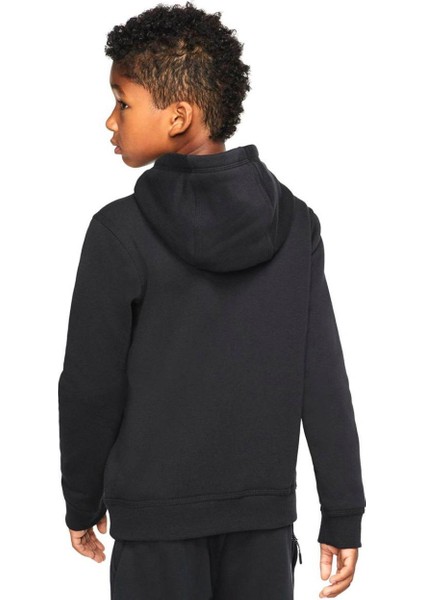 B Nsw Club Po Hoodie Çocuk Siyah Günlük Stil Sweatshirt modelleri