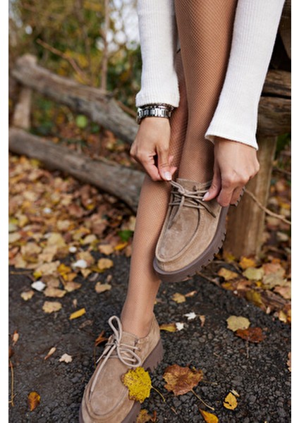 Kristel Kadın Kum Suet Bagcıklı Loafer Ayakkabi indirimleri