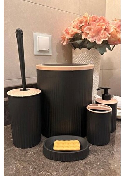 5'li Banyo Seti Siyah Yerli Üretim fırsatları