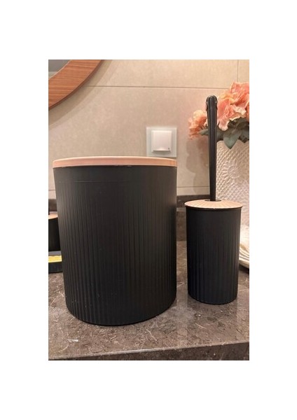 5'li Banyo Seti Siyah Yerli Üretim indirimleri