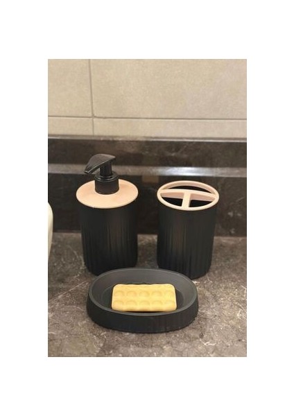 5'li Banyo Seti Siyah Yerli Üretim