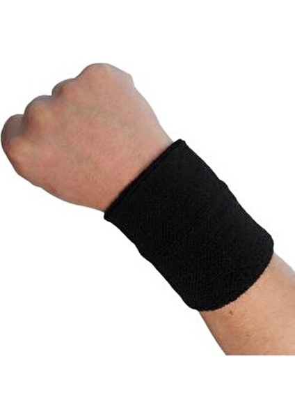 Siyah Havlu El Bilekliği Futbol Basketbol Tenis İçin Dayanıklı ve Hafif Tasarıma Sahip