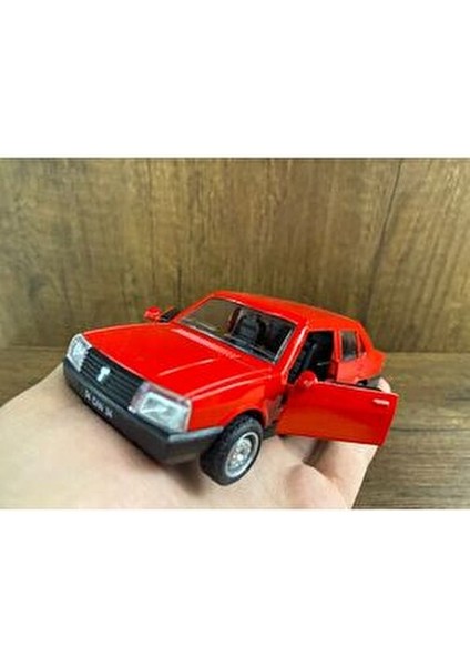 Kırmızı Doğan Şahin Metal Çek Bırak Oyuncak Araba Tofaş Şahin Model Araç Kapıları Açılır fırsatları
