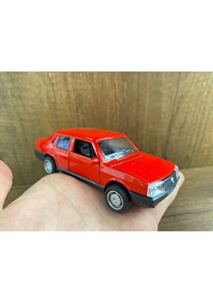 Kırmızı Doğan Şahin Metal Çek Bırak Oyuncak Araba Tofaş Şahin Model Araç Kapıları Açılır