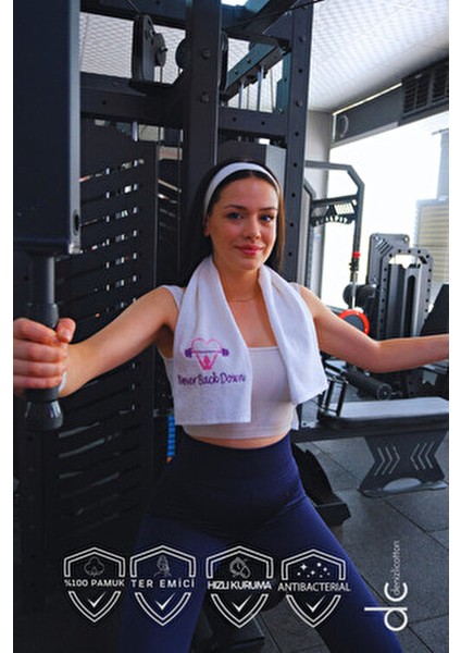 Nakışlı Sporcu Havlusu Pamuklu, Anti Bakteriyel, Ter Emici Fitness Plates Boks Tenis Spor Havlusu fiyatları