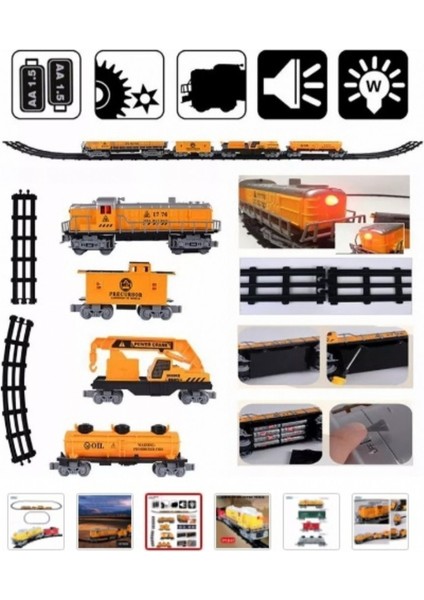 Oyuncak Sesli ve Işıklı Pilli Tren Seti fiyatları