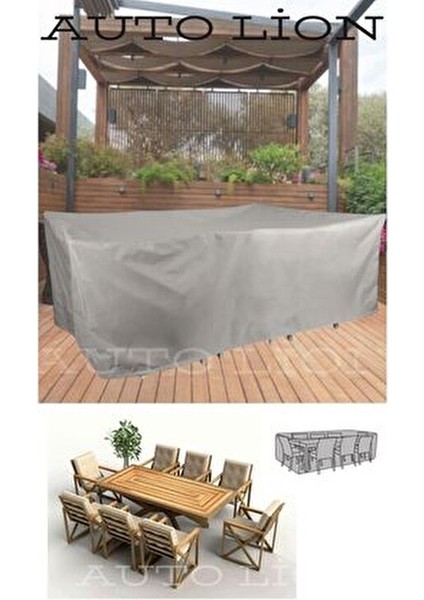Bahçe Mobilya Brandası Su Geçirmez Gri 260x160x80 cm Masa Sandalye Koruma Kılıfı modelleri