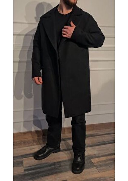 Oversize Kruvaze Yaka Kaban