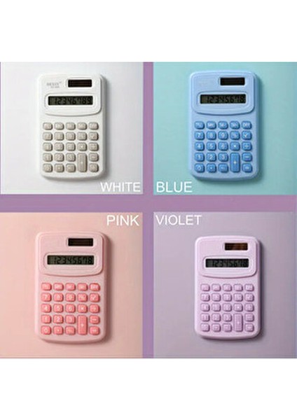 Mini Renkli Hesap Makinesi Küçük Boy Pembe 1 Adet