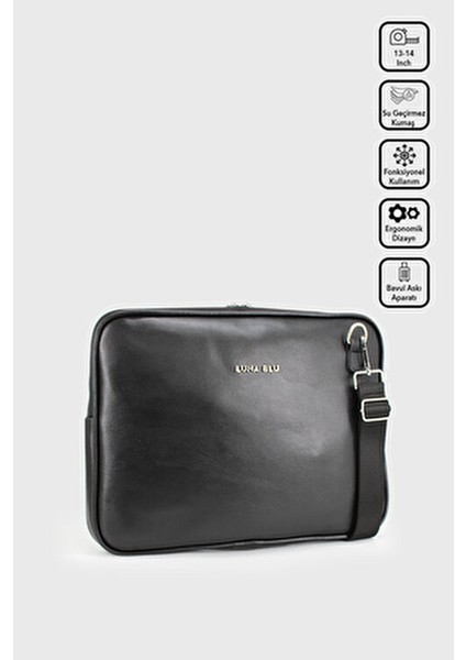 13-14" Inç Su Geçirmez Kumaş Özellikli Macbook Air-Pro Evrak Notebook Laptop Çapraz Askılı Çanta