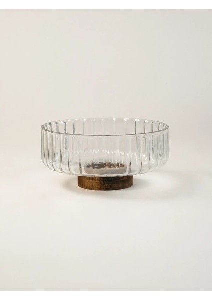 Enno Akasya Standlı Cam Kase (20 Cm)