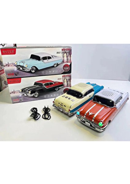 WS-598 Eşref Tek Klasik Araba Kablosuz Bluetooth Hoparlör Speaker Fm Radyo Sd Kart USB modelleri