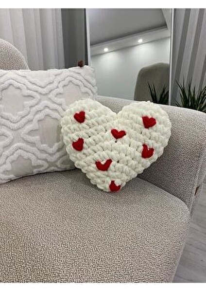 Özel Günlere Özel Kalp Desenli Yastık-Kalp Şeklinde Romantik Dekoratif Yastık / Aşk Dolu