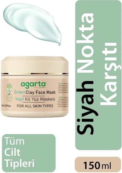 Yeşil Kil Yüz Maskesi 150 ml