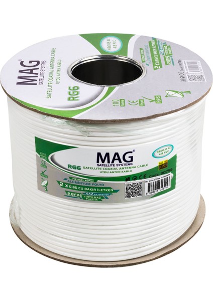 RG59 Fa Mini Dual Bitişik Kablo 100 Metre fırsatları