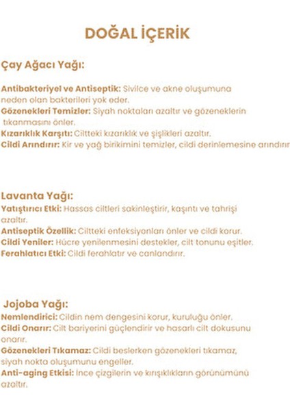 Sivilce, Siyah Nokta, Akne, Sinek Isırması, Cilt Problemi Onarıcı, Çay Ağacı Yağı Cilt Serumu 10 ml