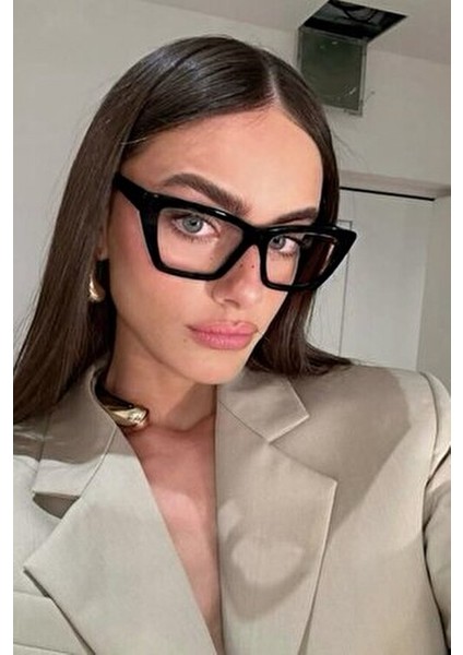 Cat Eye Kesim Unisex Güneş Gözlüğü 2025 Sezon Düz Desenli Türkiye Menşeli