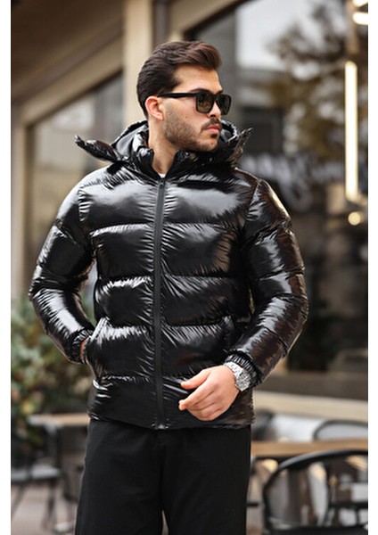 Erkek Parlak Şişme Mont Su ve Rüzgar Geçirmez Ürün