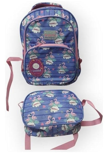 Waddell Kıds Oval Dsn Mor Flamingo Beslenme Çantası Hediyeli Ilkokul Çantası