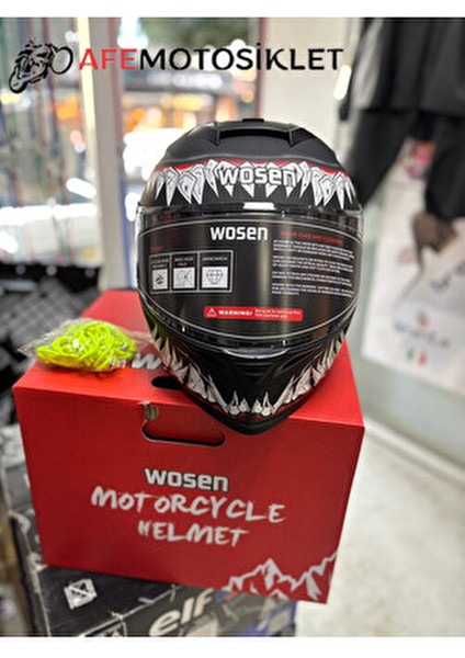 Wosen Ece Sertifikalı Güneş Gözlüklü Çene Açılır Premium Motosiklet Kaskı