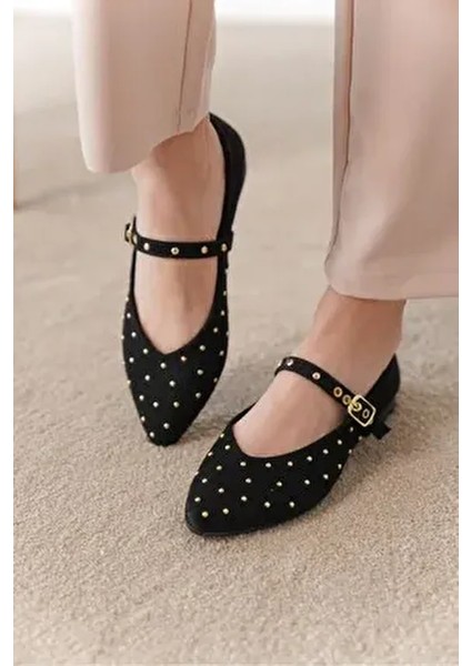 Rubi Kadın Sivri Burun Troklu Günlük Babet