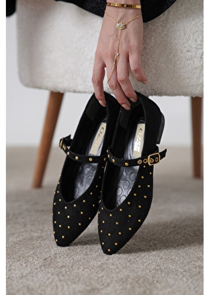 Rubi Kadın Sivri Burun Troklu Günlük Babet fırsatları